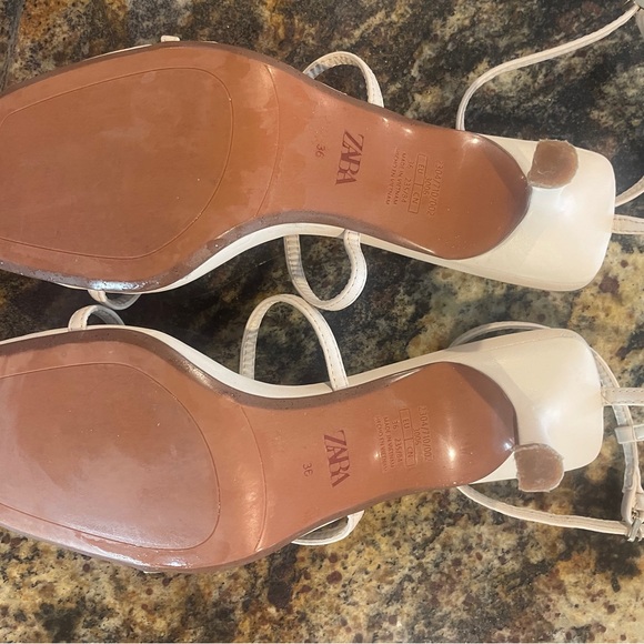 Zara heels white strap size 36 - Picture 3 of 4